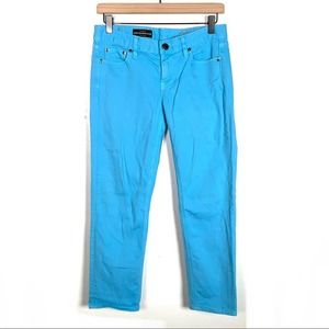 J. Crew Cropped Matchstick blue low rise straight leg  jeans women's  size 27